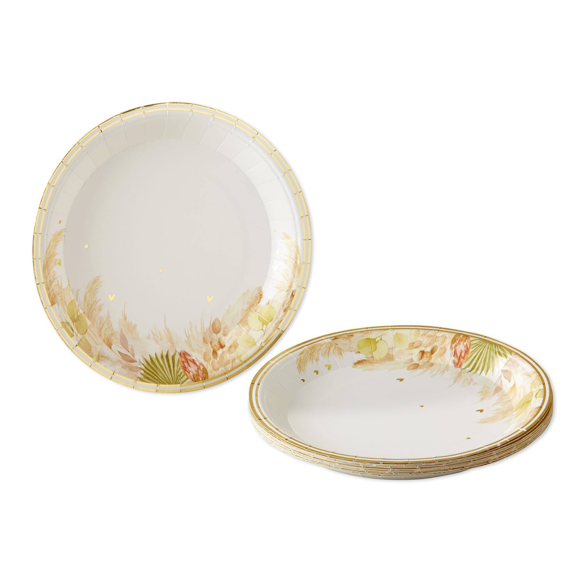 Kate Aspen 9" Boho Premium Paper Plates Set, 16ct.